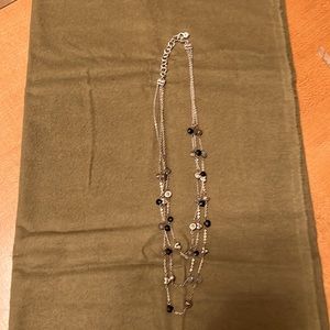 Brighton 11 1/2” necklace with black and grey beads